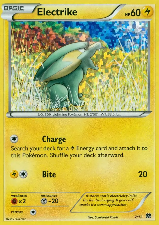 Electrike Pokemon card from McDonald's Promos 2015