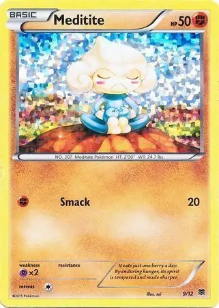 Meditite Pokemon card from McDonald's Promos 2015