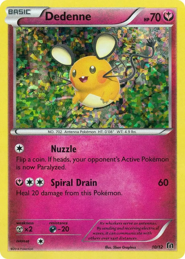 Dedenne Pokemon card from McDonald's Promos 2016