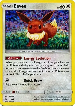 Eevee Pokemon card from McDonald's Promos 2018