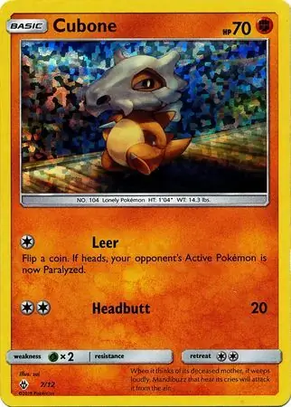Cubone Pokemon card from McDonald's Promos 2018