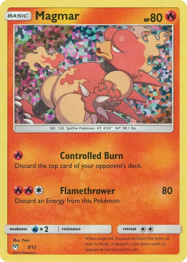 Magmar Pokemon card from McDonald's Promos 2019