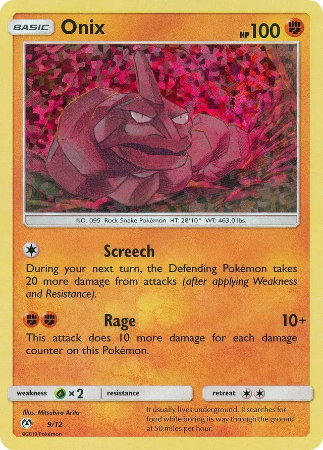 Onix Pokemon card from McDonald's Promos 2019