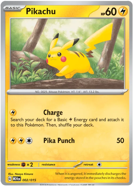 Pikachu Pokemon card from Mcdonald's Dragon Discovery