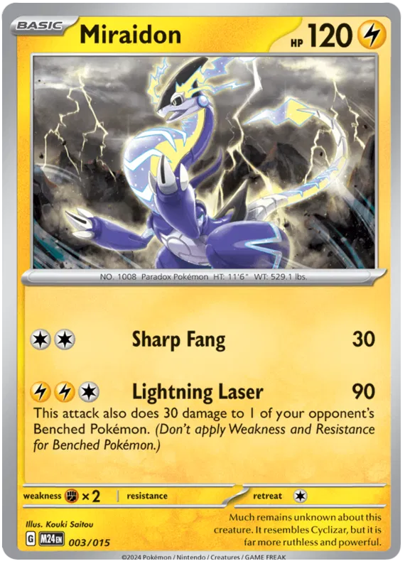 Miraidon Pokemon card from Mcdonald's Dragon Discovery