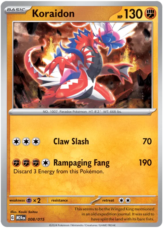 Koraidon Pokemon card from Mcdonald's Dragon Discovery