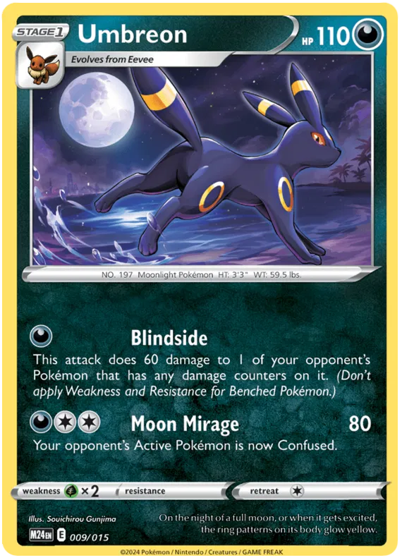 Umbreon Pokemon card from Mcdonald's Dragon Discovery