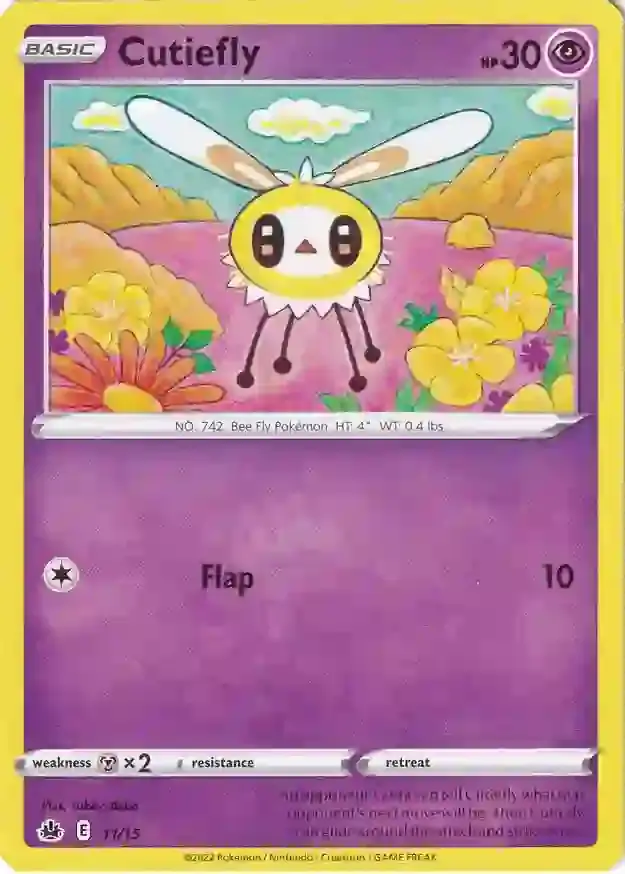 Cutiefly Pokemon card from Mcdonald's Promos 2022
