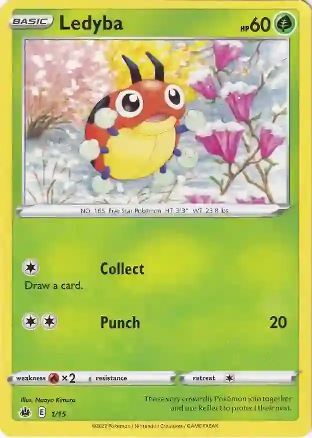 Ledyba Pokemon card from Mcdonald's Promos 2022