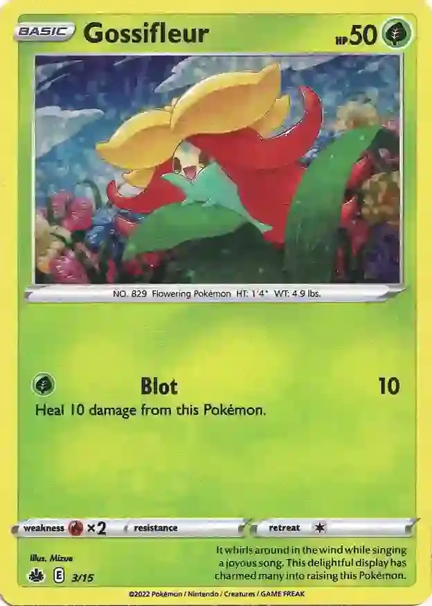 Gossifleur Pokemon card from Mcdonald's Promos 2022