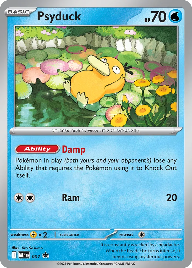 Psyduck Pokemon card from Mega Evolution Promos