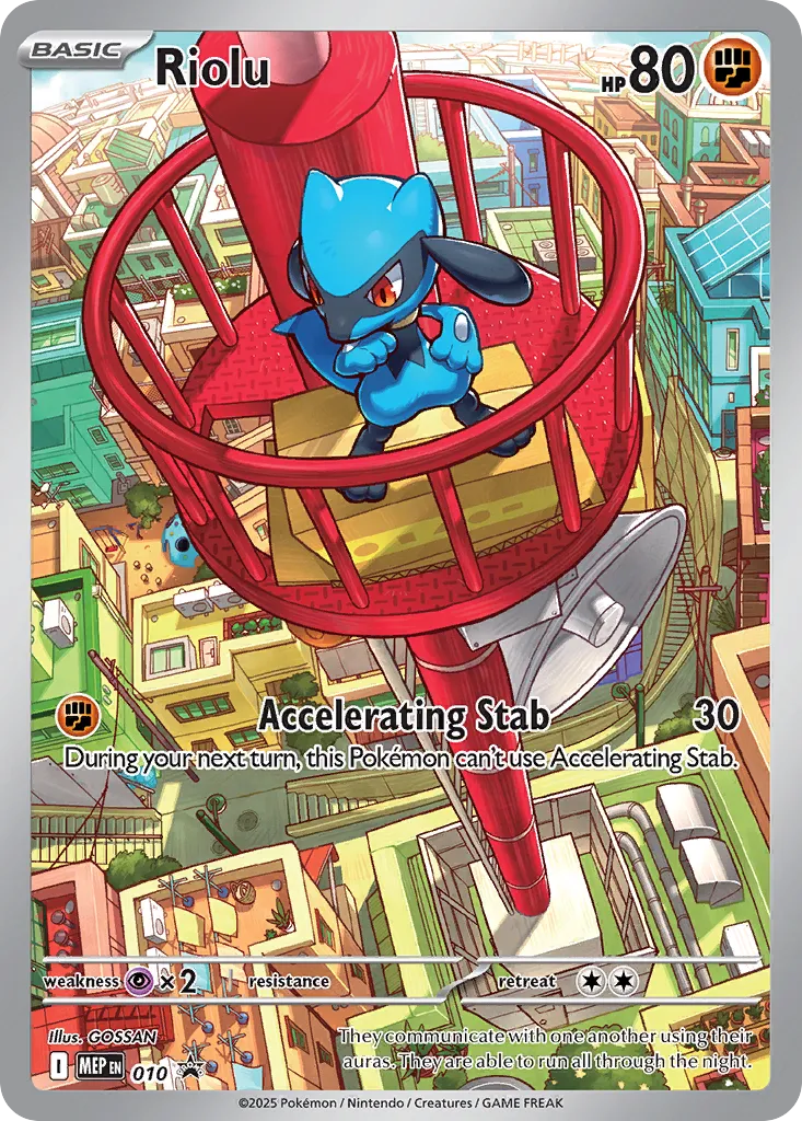 Riolu Pokemon card from Mega Evolution Promos