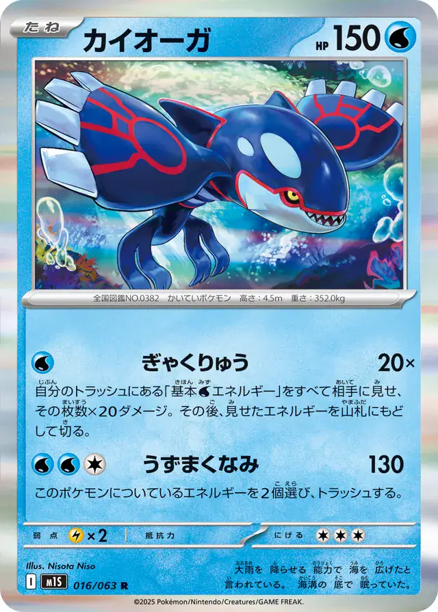 Kyogre Pokemon card from Mega Symphonia