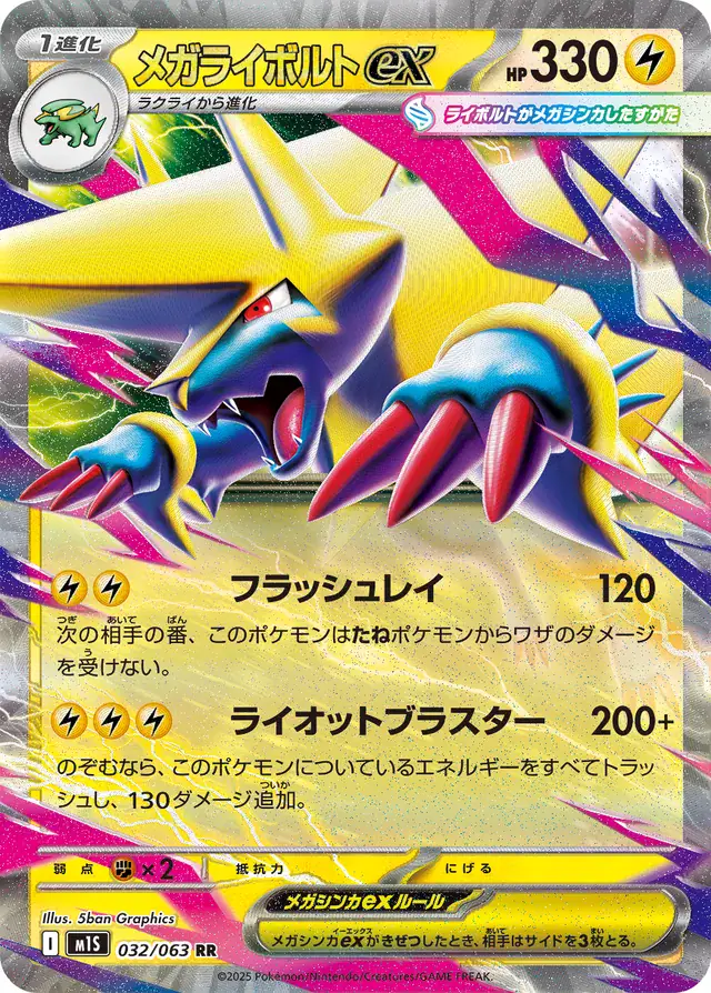 Mega Manectric Pokemon card from Mega Symphonia