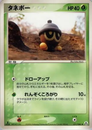 Seedot Pokemon card from Mirage Forest