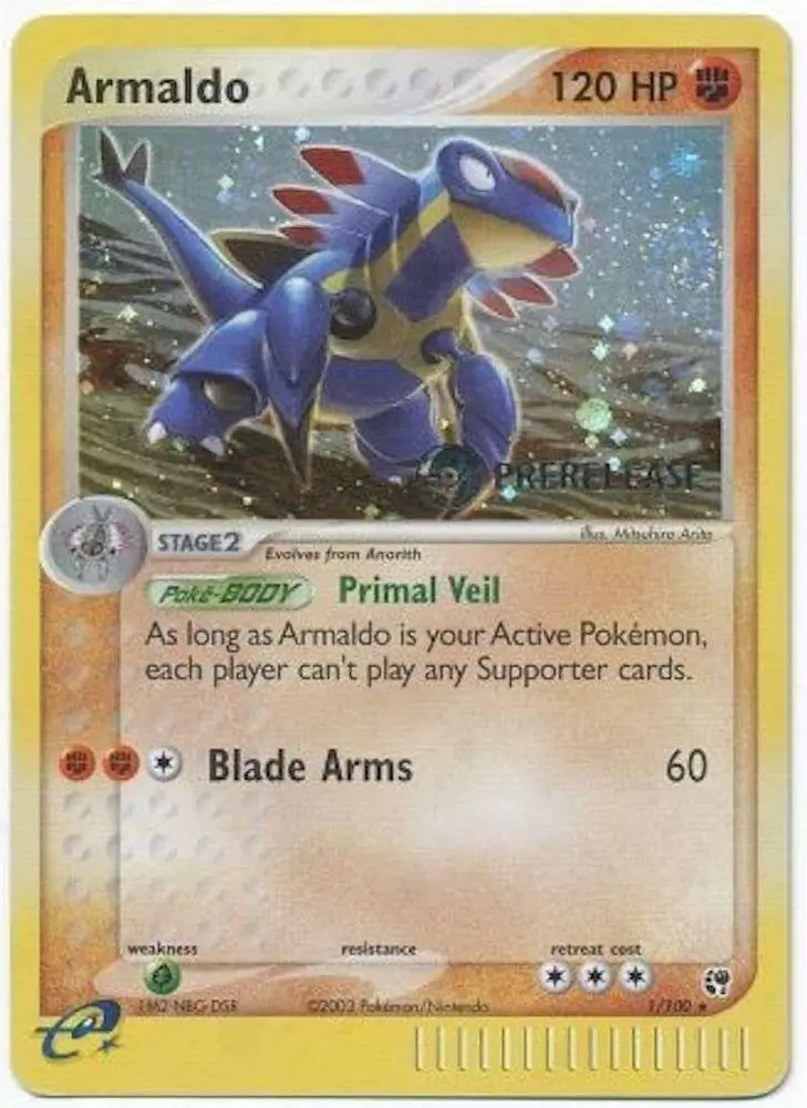 Armaldo Prerelease Pokemon card from Miscellaneous Promos