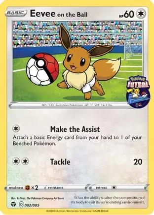 Eevee on the Ball Pokemon card from Miscellaneous Promos