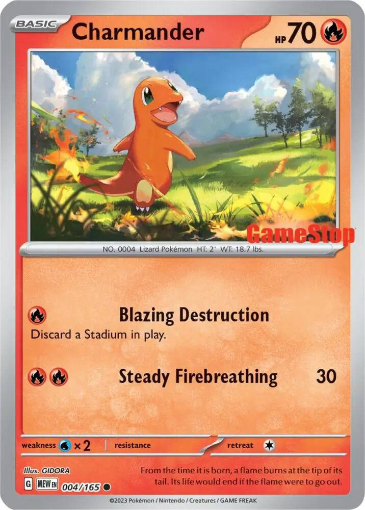 Charmander Gamestop Pokemon card from Miscellaneous Promos