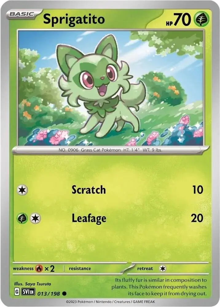 Sprigatito Mirage Holo Pokemon card from Miscellaneous Promos