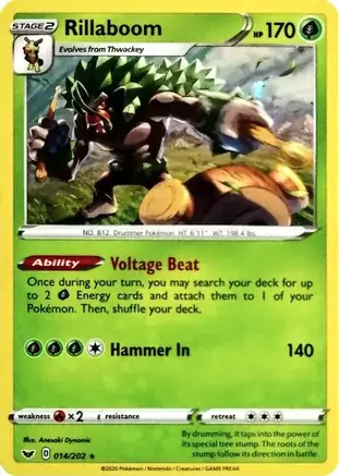 Rillaboom Cosmos Holo Pokemon card from Miscellaneous Promos
