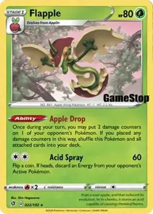 Flapple Gamestop Pokemon card from Miscellaneous Promos