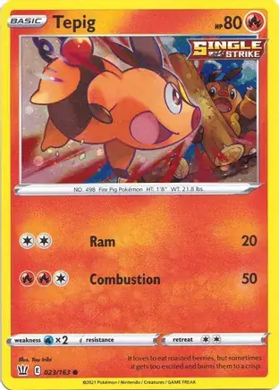 Tepig Cosmos Holo Pokemon card from Miscellaneous Promos