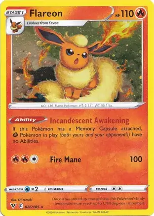 Flareon Cosmos Holo Pokemon card from Miscellaneous Promos