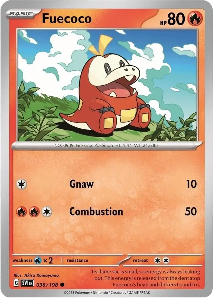 Fuecoco Mirage Holo Pokemon card from Miscellaneous Promos