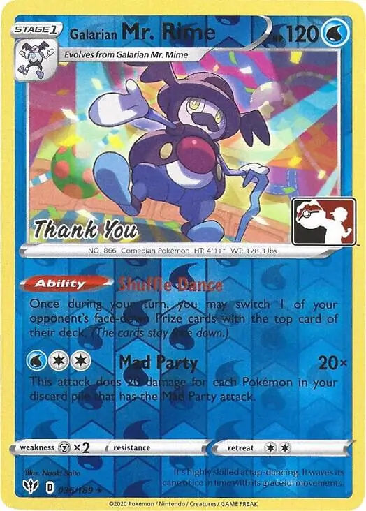 Galarian Mr. Rime Pokemon League Pokemon card from Miscellaneous Promos