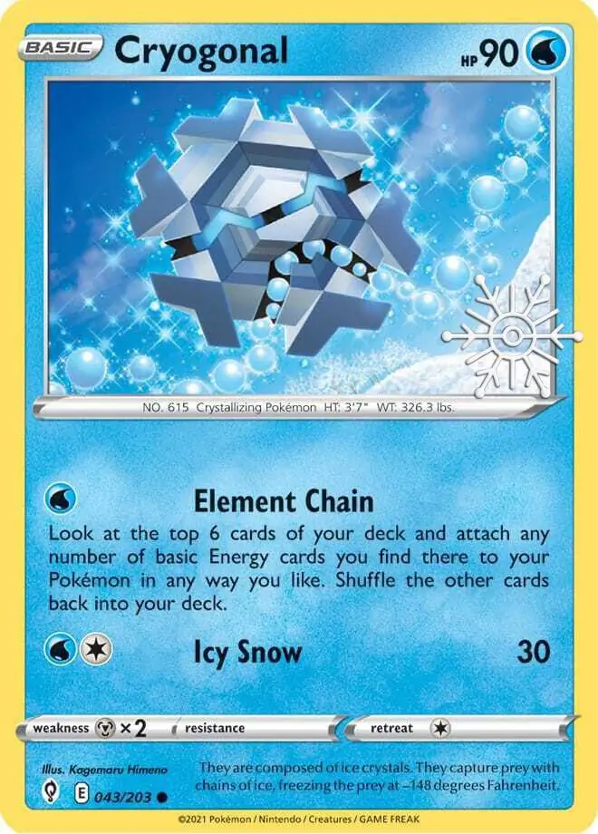 Cryogonal Holiday Calendar Pokemon card from Miscellaneous Promos