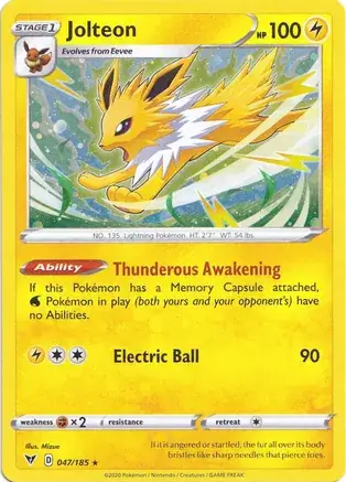 Jolteon Cosmos Holo Pokemon card from Miscellaneous Promos