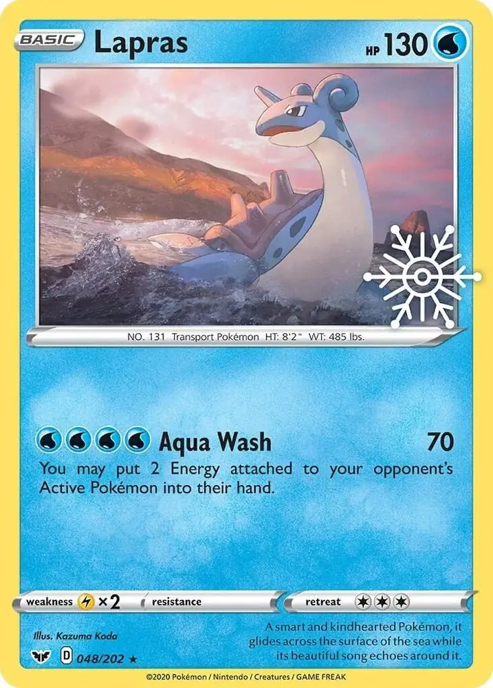Lapras Holiday Calendar Pokemon card from Miscellaneous Promos