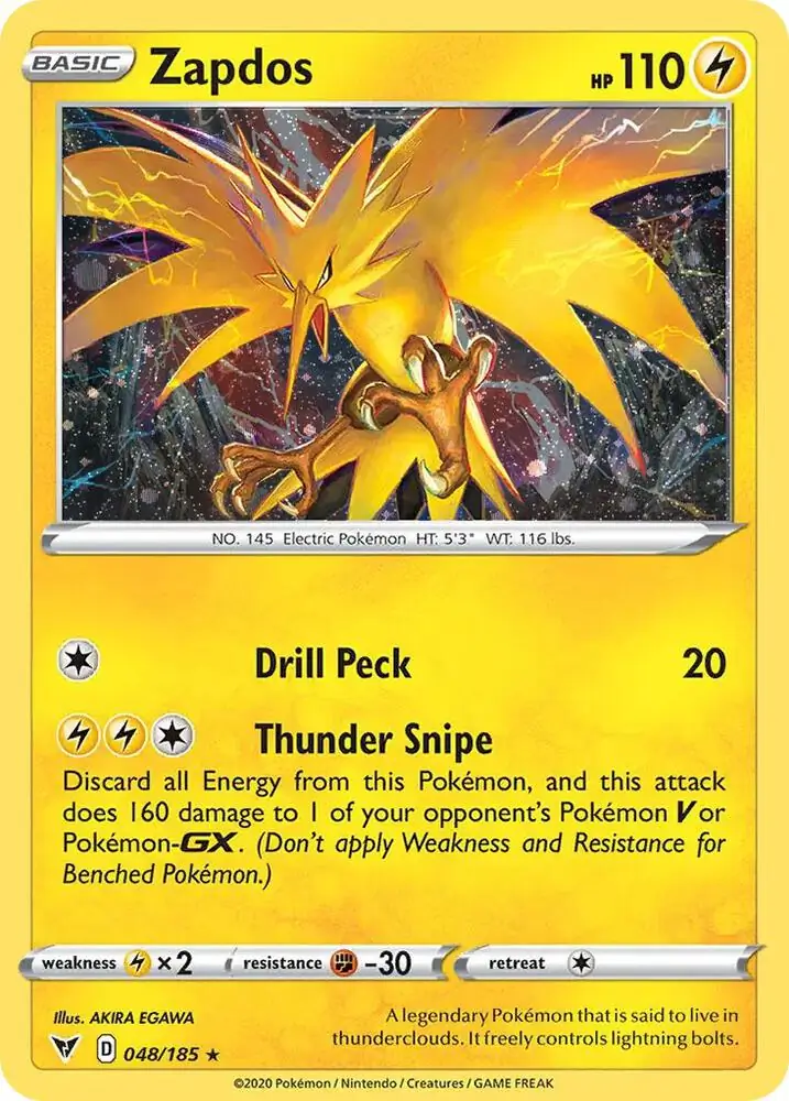 Zapdos Cosmos Holo Pokemon card from Miscellaneous Promos