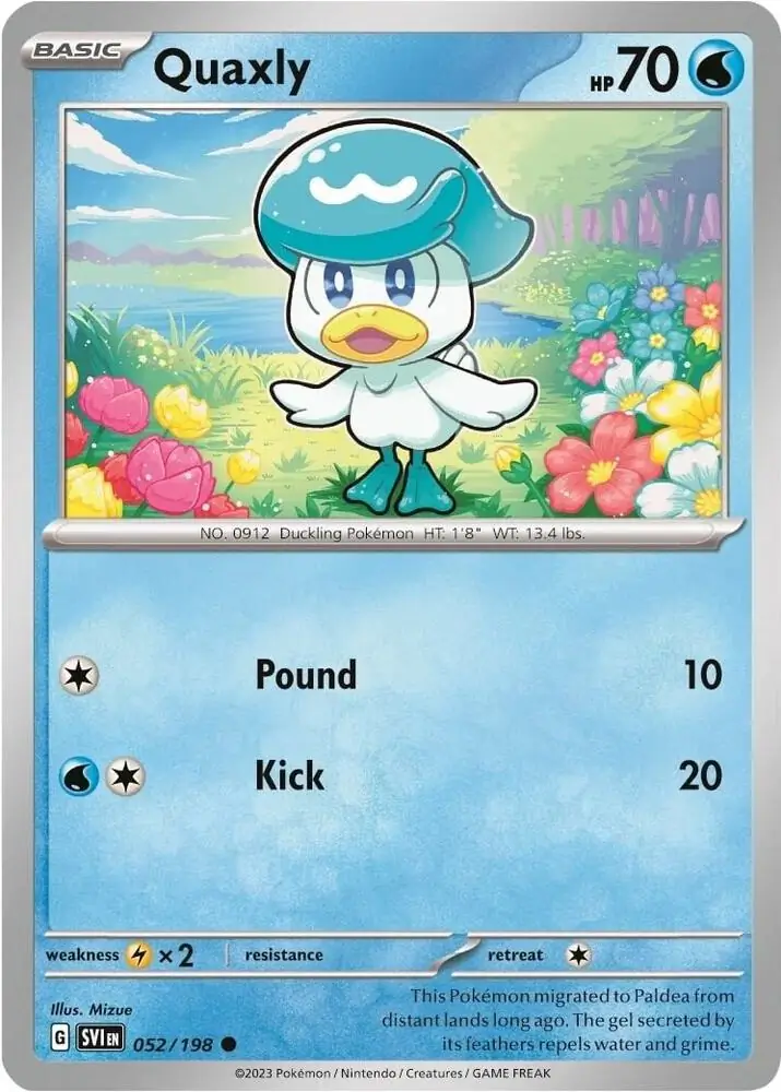 Quaxly Mirage Holo Pokemon card from Miscellaneous Promos