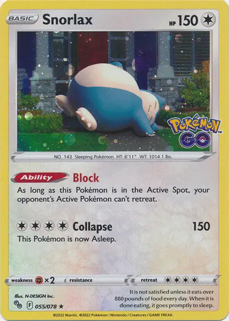Snorlax Cosmos Holo Pokemon card from Miscellaneous Promos