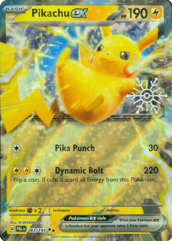 Pikachu ex Holiday Calendar Pokemon card from Miscellaneous Promos