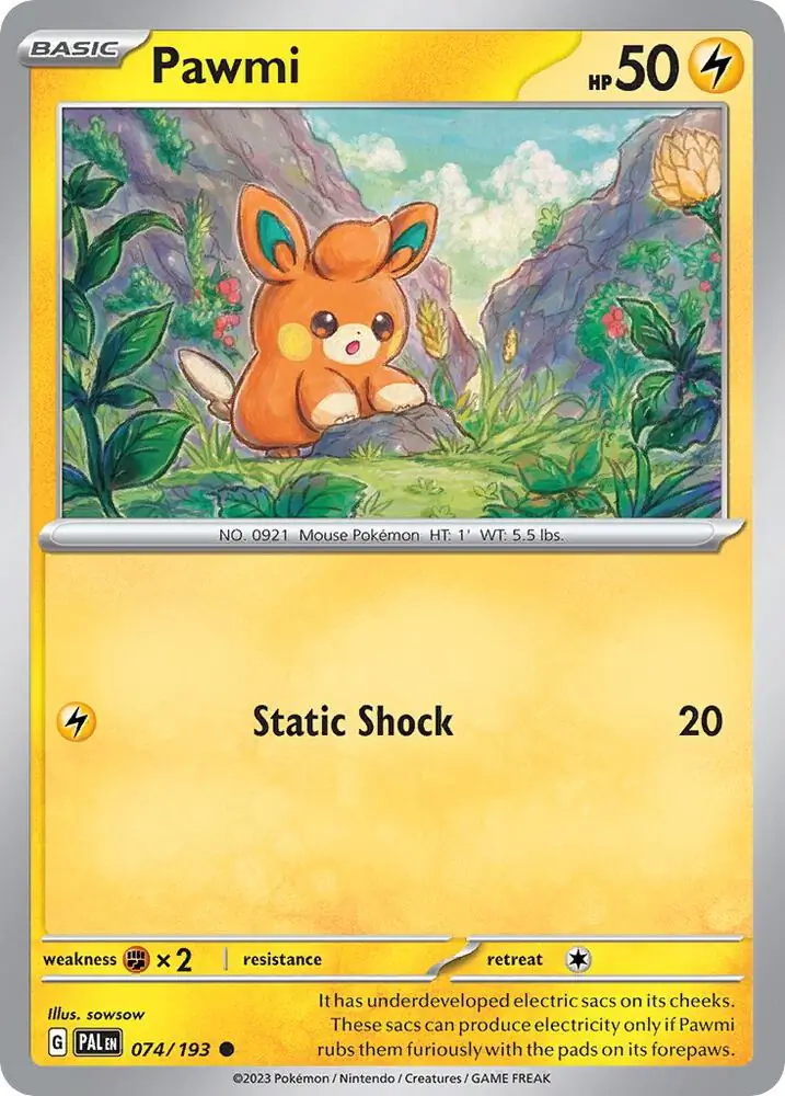 Pawmi Cosmos Holo Pokemon card from Miscellaneous Promos