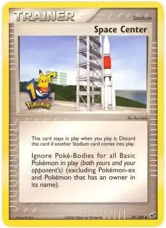 Space Center 10th Anniversary Pokemon card from Miscellaneous Promos