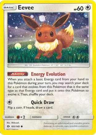 Eevee Cosmos Holo Pokemon card from Miscellaneous Promos