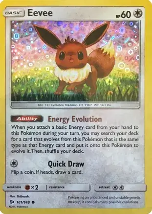 Eevee General Mills Pokemon card from Miscellaneous Promos