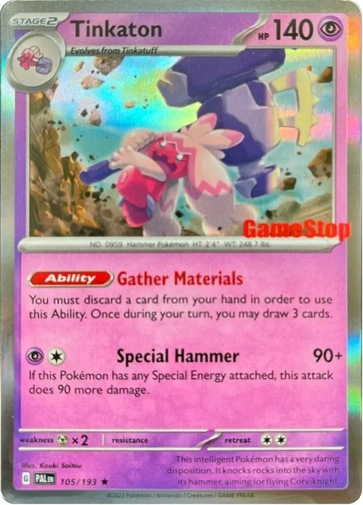 Tinkaton Gamestop Exclusive Pokemon card from Miscellaneous Promos