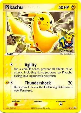 Pikachu 10th Anniversary Promo Pokemon card from Miscellaneous Promos