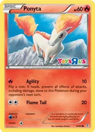 Ponyta Toys R Us Pokemon card from Miscellaneous Promos