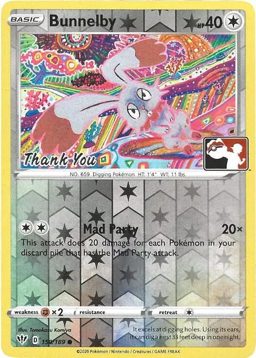 Bunnelby Thank You Promo Pokemon card from Miscellaneous Promos