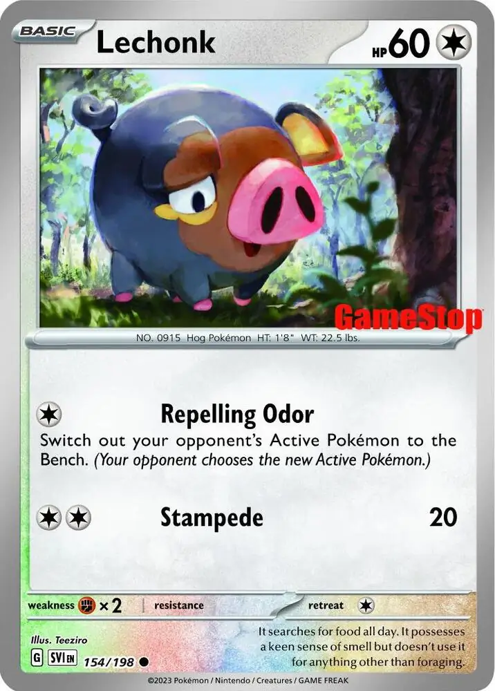 Lechonk GameStop Promo Pokemon card from Miscellaneous Promos