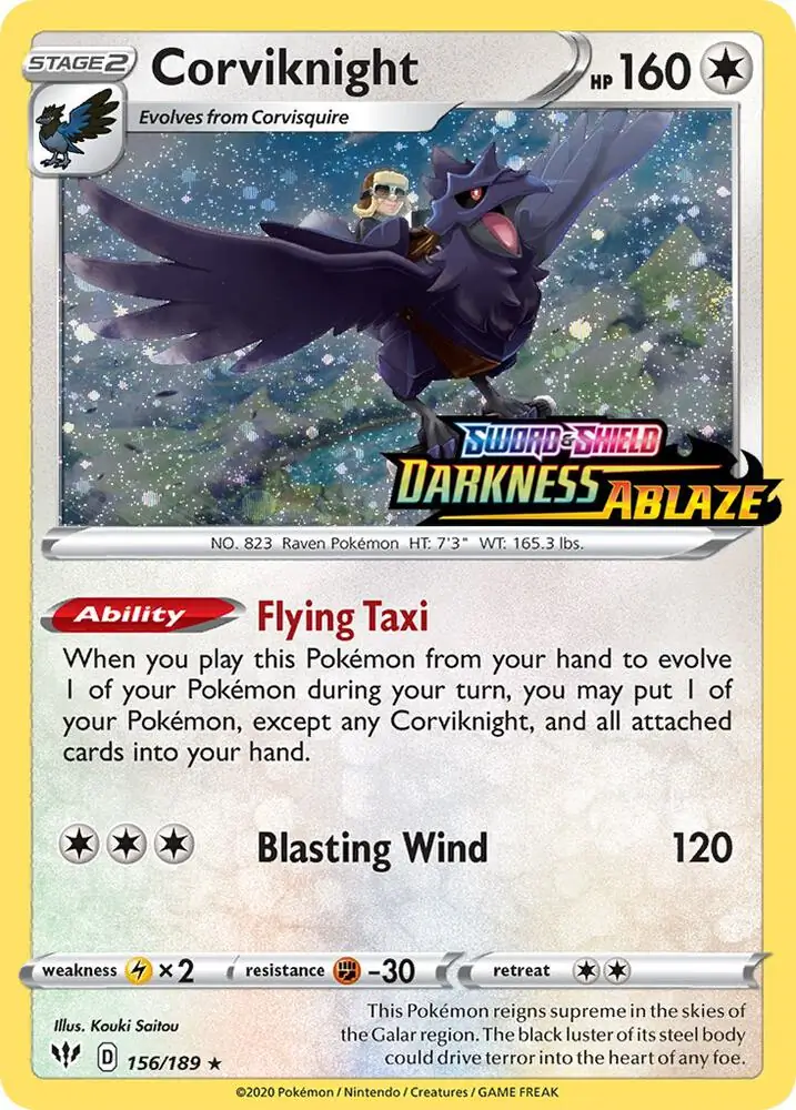Corviknight Darkness Ablaze Stamped Pokemon card from Miscellaneous Promos