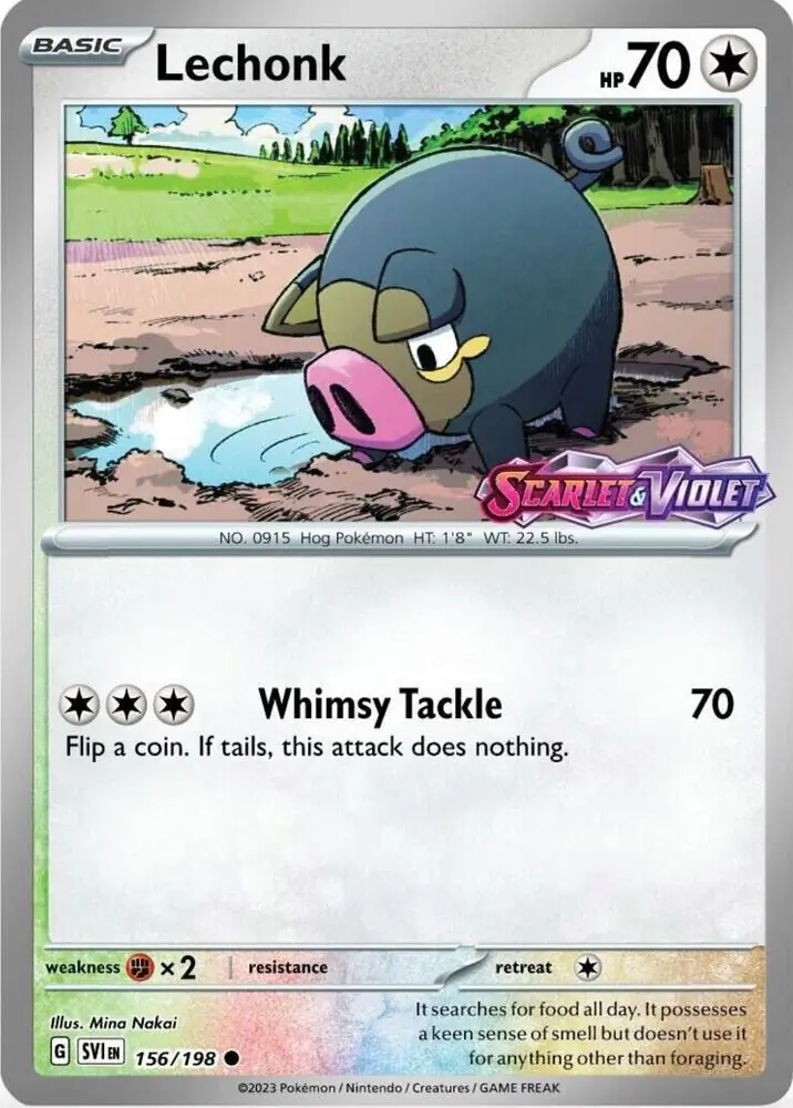 Lechonk Best Buy Promo Pokemon card from Miscellaneous Promos