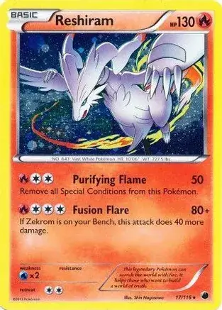 Reshiram Cosmos Holo Pokemon card from Miscellaneous Promos