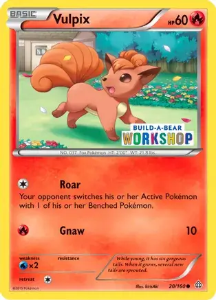 Vulpix Build-A-Bear Pokemon card from Miscellaneous Promos