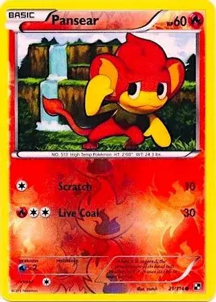 Pansear Promo Pokemon card from Miscellaneous Promos